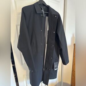 lululemon waterproof new venture long rain coat l